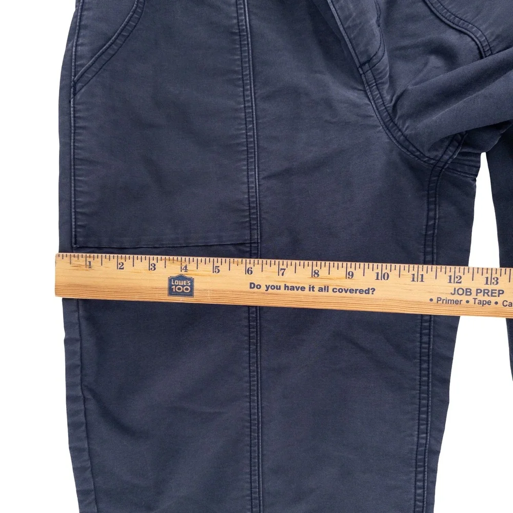 REI Co-op Womens Medium Campwell Pants Navy Blue High Rise Elastic Waist Hiking